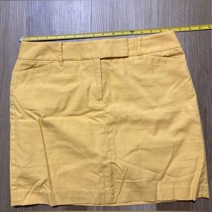 Yellow LOFT mini skirt.